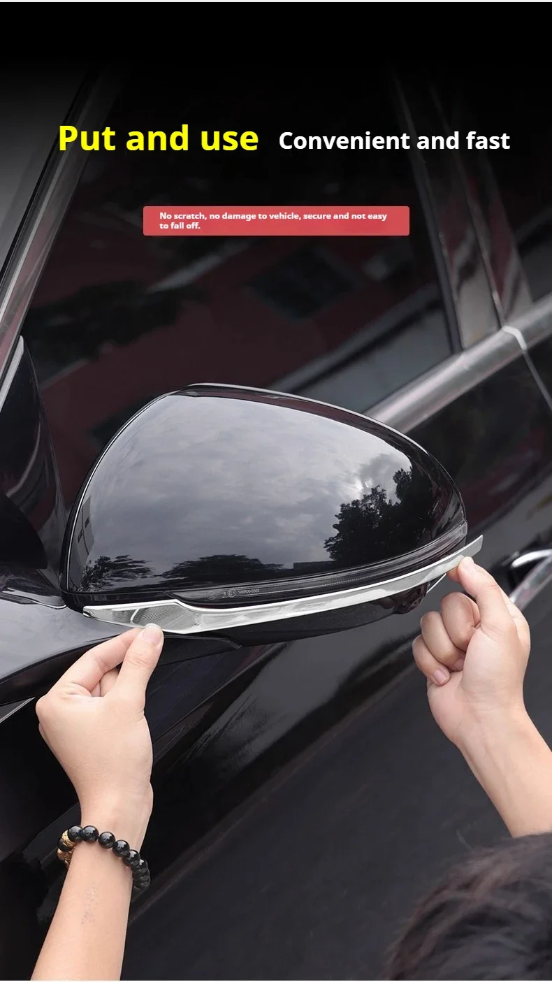 Car Styling Rearview Mirror Cap Cover Sticker Trim Anti-collision Strips For Mercedes Benz E C GLC E300L GLC300L C260L S450L