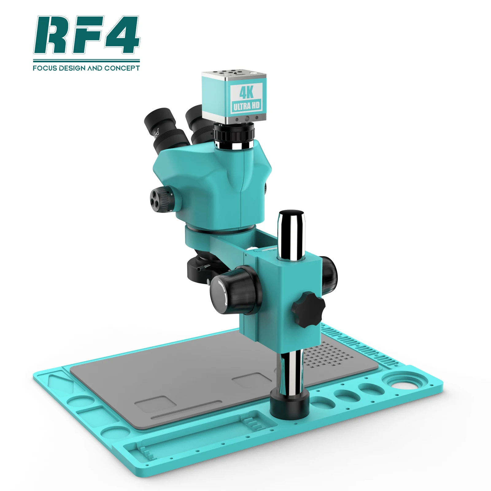 RF4 7-50X HDMI USB 4K قياس كاميرا مجوهرات إصلاح التفتيش التكبير ستيريو ثلاثي العينيات المجهر RF7050TVD2 سعر المصنع