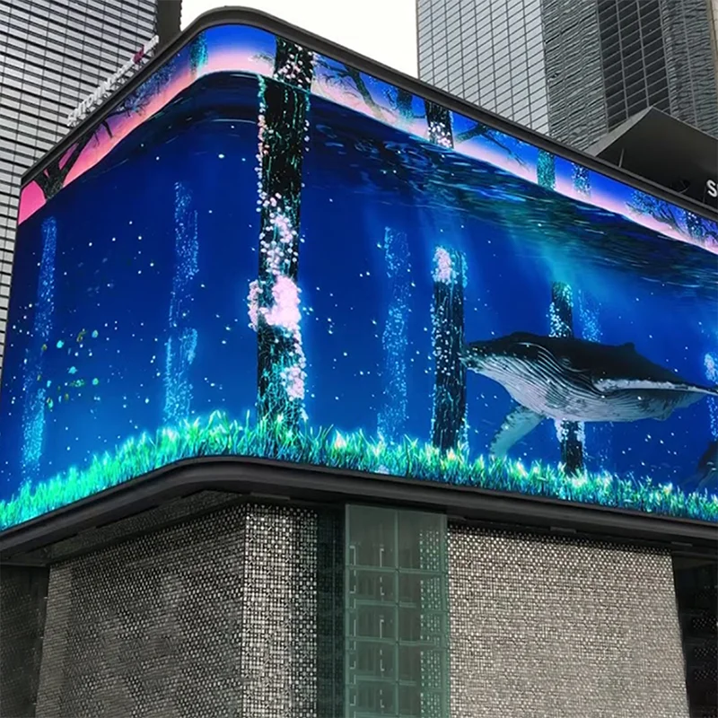 Indoor & Outdoor Waterproof So r Powered Foldable Rol ble 3D Holographic Interactive Programmable SMD LED Disp y Screen