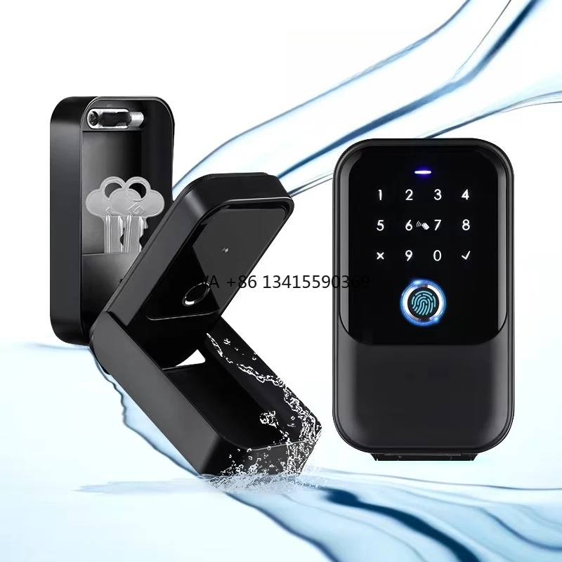 

Tediton IP67 Wifi Storage Keybox Cerradura Inteligente Waterproof Mini Fingerprint Padlock Candado Con Huella Digital