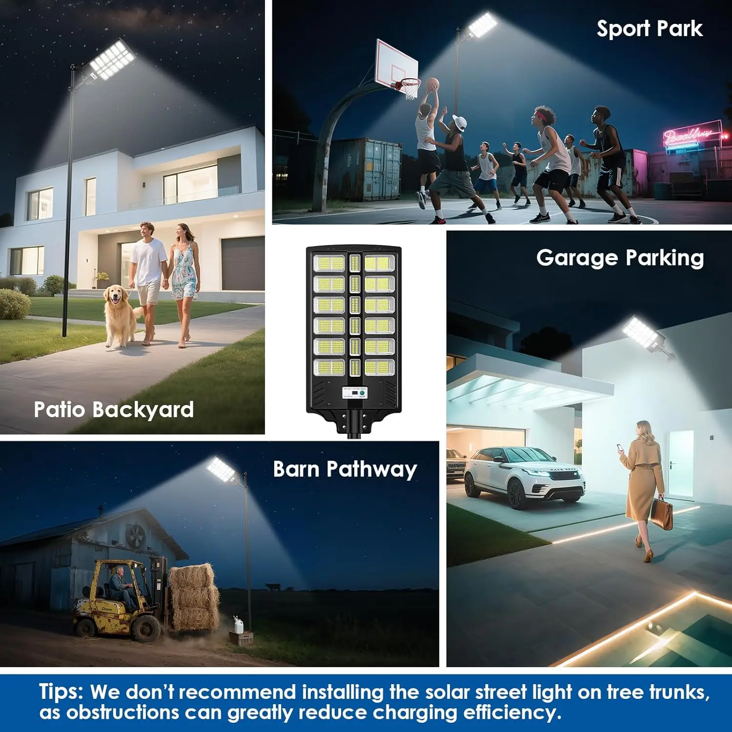 Солнечный уличный фонарь мощностью 9000 Вт для улицы, светодиодная лампа для патио от сумерения до рассвета, прожектор с датчиком движения, водонепроницаемость IP67, широкоугольный, для двора,