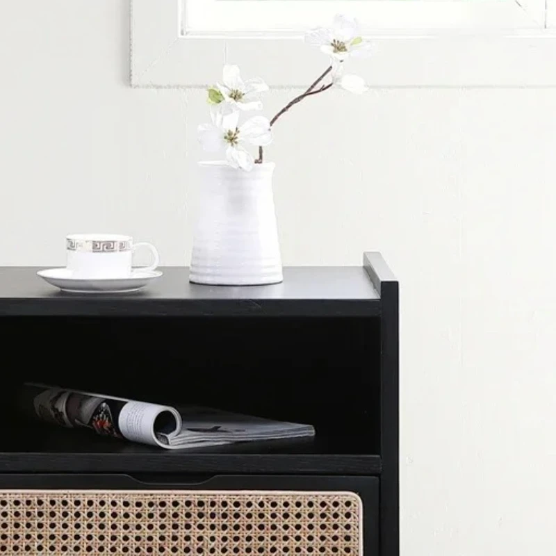 

Elegance Smooth Bedside Tables Table Luxury Economy Nightstands Side Bed Desk Drawer Storage Cabinet White Cute Headboard Night