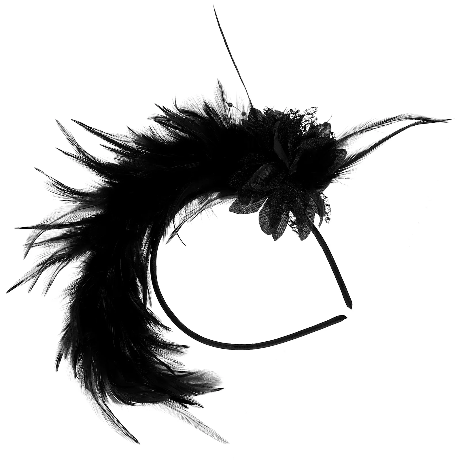 Feather Headband Hair Bands Women Carnival Headpiece Charming Cosplay Headbands Plume for Miss