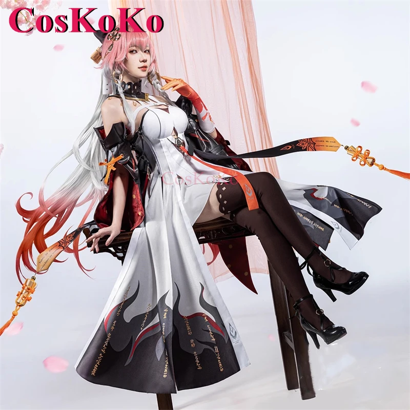 CosKoKo Changli Cosplay Game Wuthering Waves Costume Elegant Gorgeous Battle Uniforms Women Halloween Party Role Play Clothing