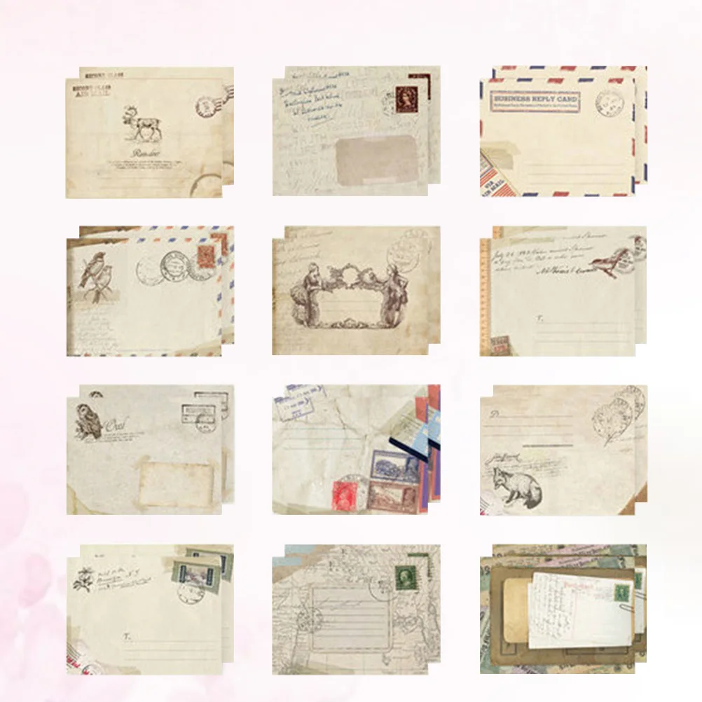 48pcs Retro Mini Envelope Small Colorful Storage Decor Envelopes for Scrapbooking Gift Retro Envelope