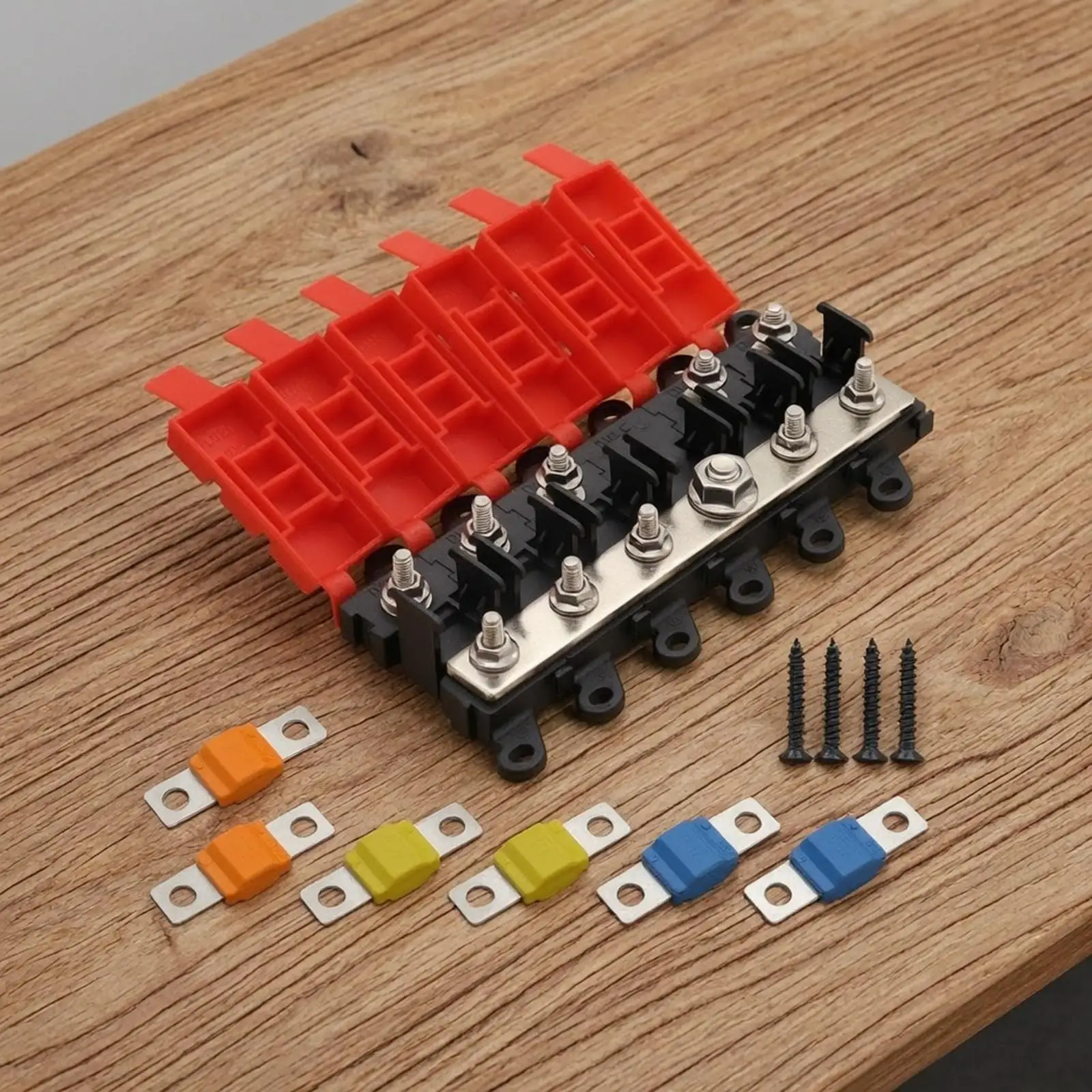 High Current Circuit Protector with 30A 60A 100A Fuses and Mounting Screws for RV Truck Trailer Wiring