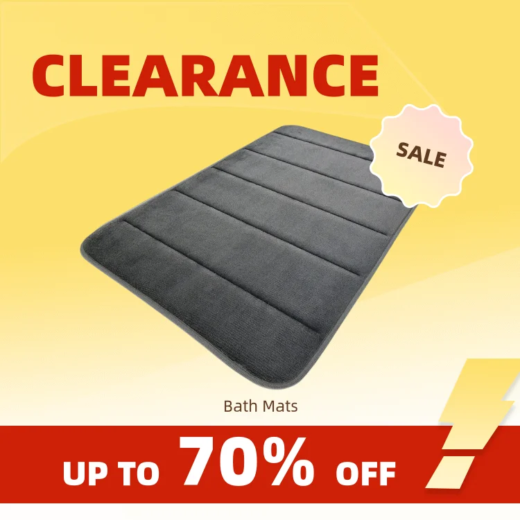 Clearance_Bathroom Coral Velvet Anti-skid Mat,Quick Water Absorption,Dry Machine Washing,Toilet Mat,SoftComfortable, Easy Mat Ba