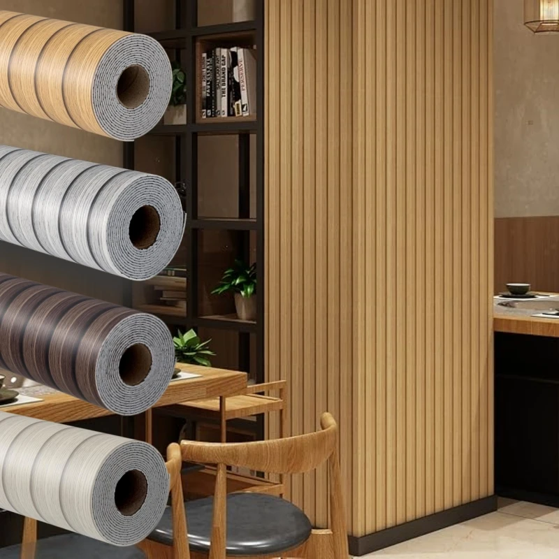 

40cmx3M Peel and Stick Wall Panels Interior for Ceiling Living Room Decor Wood Grain Foam Self Adhesive Waterproof Wallpaper