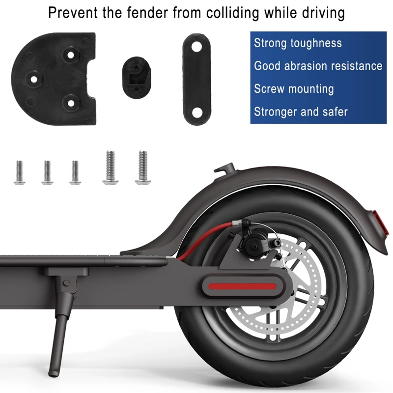 Modified 10-Inch Heightened For Xiaomi Electric Scooter Rear Fender Set Pro 1S Tail Light Front Fender Replacement Parts