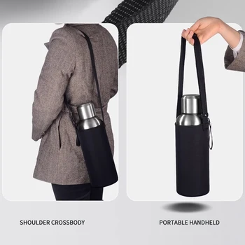 絶縁カップ保護スリーブ、ロープバッグ、ウォーターカップカバー、ストラップ、550ml 750ml 1000ml