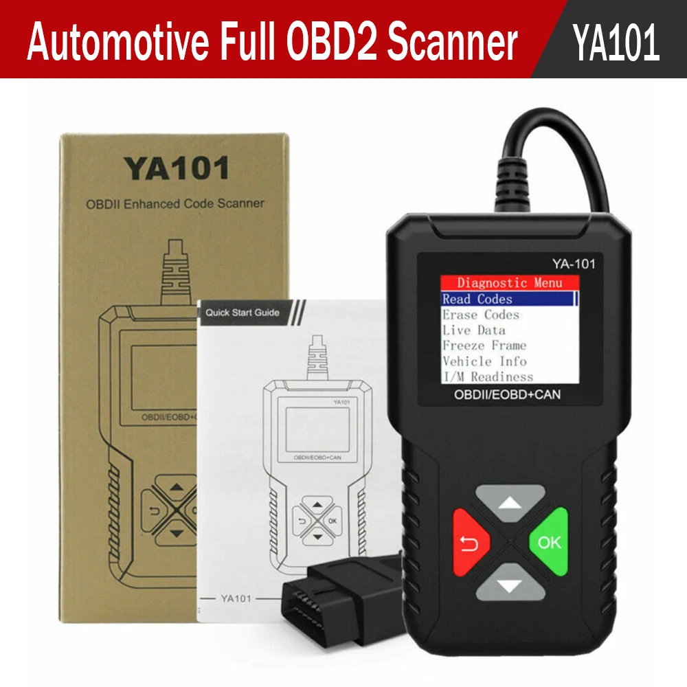 

Automotive Full OBD2 Scanner YA101 for 12V Car Check Engine Error Code Reader Vehicle Battery Test Auto Diagnostic Tools