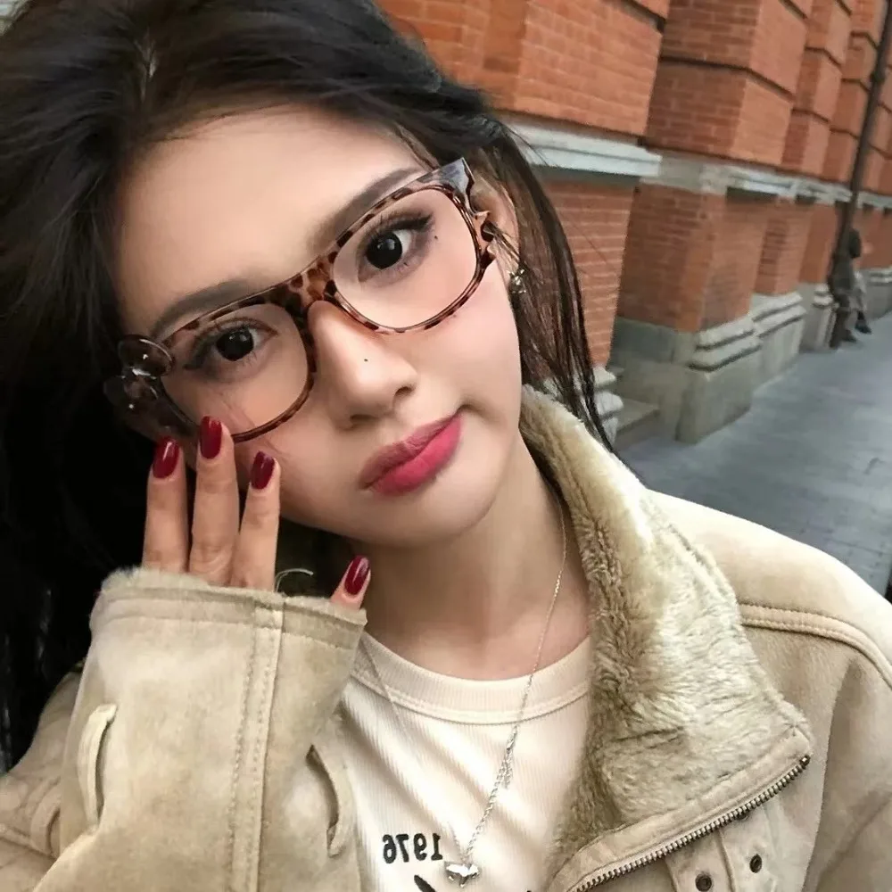 Kawaii Hellokitty Glasses Retro Anime Kt Eyewear Decorative Accessorie Y2k Cartoon Frames Without Lenses Fashion Girls Gifts