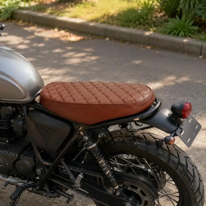 M76E Motorradsitzkissen mit gemusterter Steppung, komplette Ersatzkomponente für X160 X260 Freizeitreisen und Visual – Detail 3