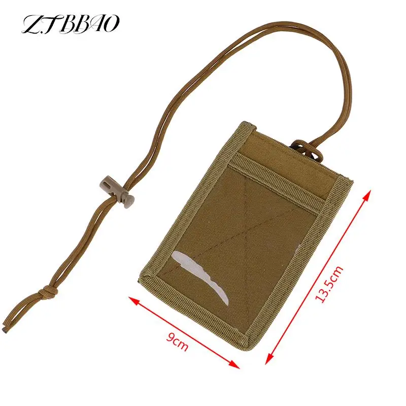 1PCS Army Fan Tactical ID Card Case Patch ID Card Holder Neck Lanyard And Credit Card Organizer