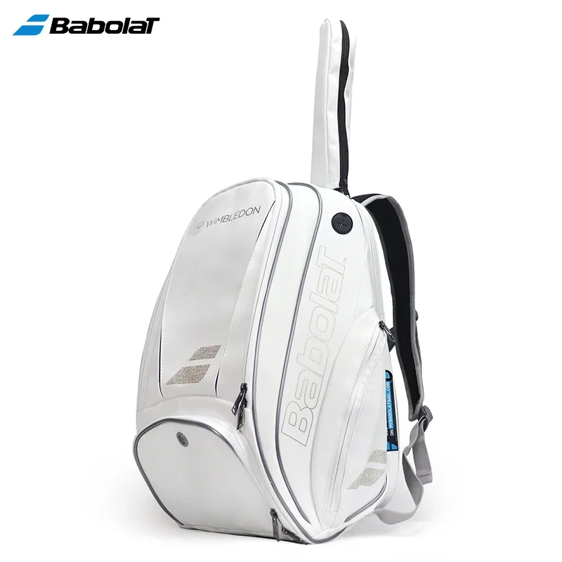 

2021 Babolat White Gold WIM Tennis Backpack Men Women Durable 2-Pack PU Squash De Padel Tennis Bag Shoes Accessories Storage Bag