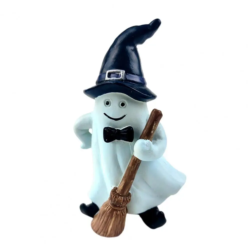 Sweeping Ghost Decoration Spooky Halloween Ghost Ornaments Resin Figurines for Home Office Decor for Halloween for Halloween