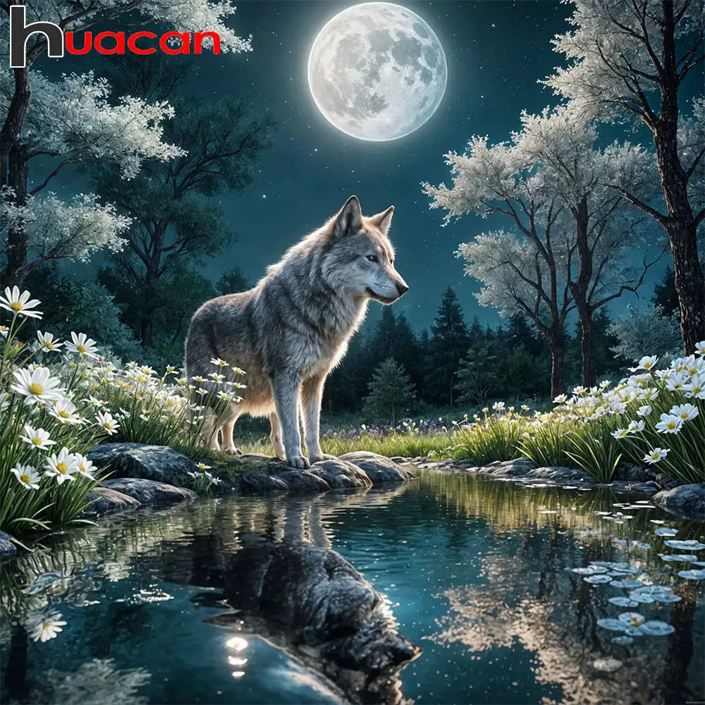Huacan 2025, neue Kollektion, Diamant-Gemälde, Delphin, Himmel, Diamant-Stickerei, Meer, Sonnenuntergang, Mosaik, Kunst, Dekoration, Gemälde