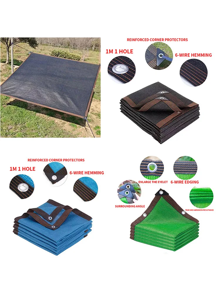 Thickened 12-pin 90% shading rate anti-UV HDPE black shading net outdoor pergola car garage rain shed shading net