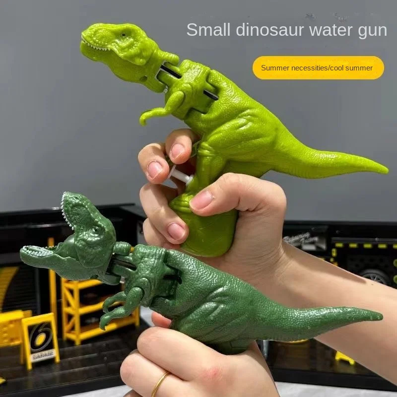 Press Type Children\'s Water Gun T-Rex Cartoon Cute Outdoor Boy Toy Manual Water Gun Pool Toys Water Guns