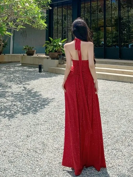 

Ele High-Waist Long Evening Gown with Slit And Beads for Engagement And Wedding Dres Sexy Ne-Line Formal Dres