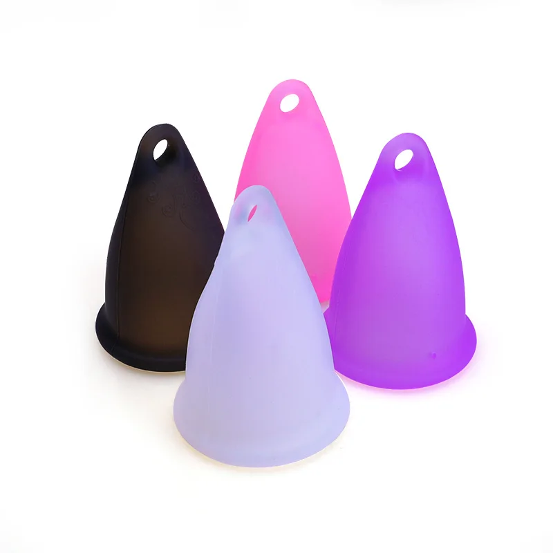 Reusable Menstrual Cup Cup with Flat-fit Design Extra-Thin Sterilizing Silicone Menstrual Cup Period Copa for Women Health Care