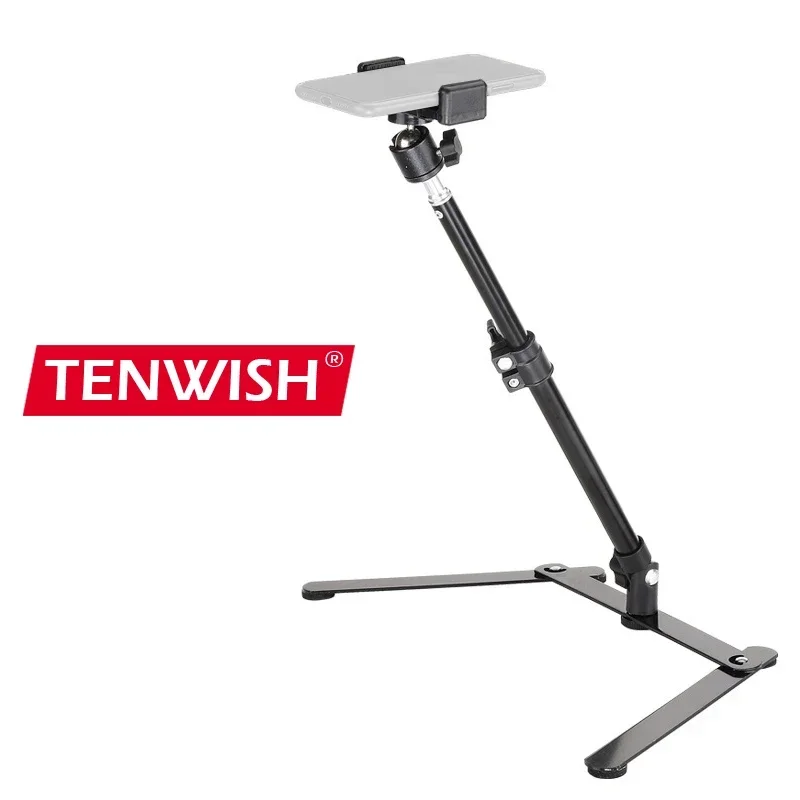 Overhead Mobile Phone Holder Desktop Metal LED Light Stand Mount For Tiktok Recording Youtube Teaching Online Video Live Show