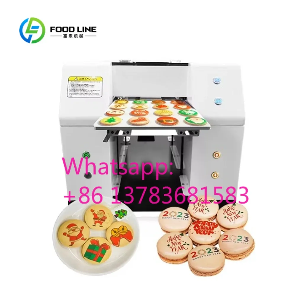 

High Precision Flatbed Edible Food Printer Automatic Digital Food Printing Machine with Food Safe Ink for Cake Cookie Customized