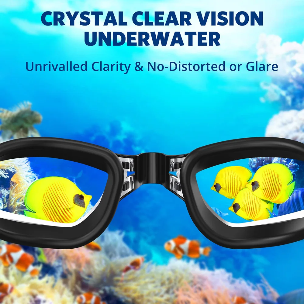 Optische Schwimmbrille für Kurzsichtige, Auslaufsicher, Beschlagfrei, UV-Schutz, für Erwachsene, Männer, Frauen und Jugendliche – Detail 5