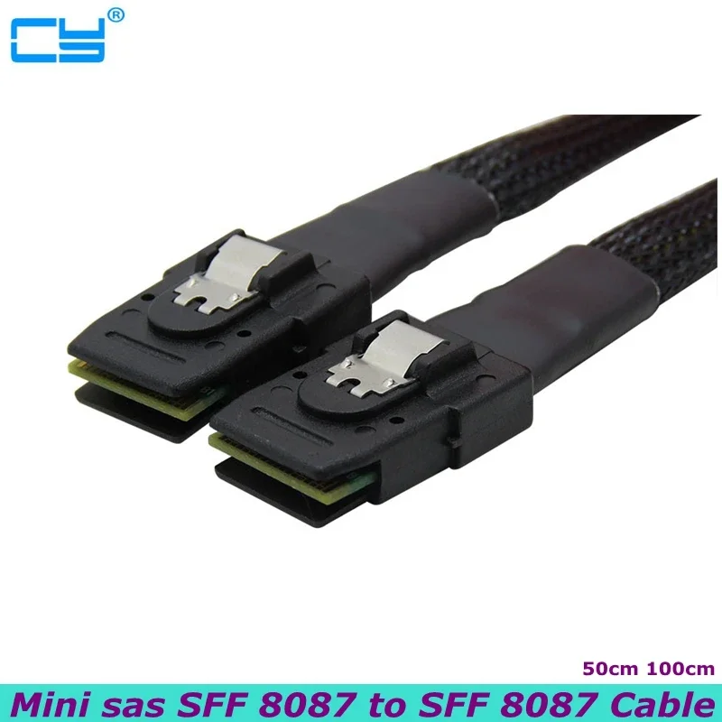 Internal Mini SAS to Mini SAS Cable, SFF8087 36 Pin to SFF8087 36Pin Data Cable Male Cord for Server, Raid Controller, SAS/SATA
