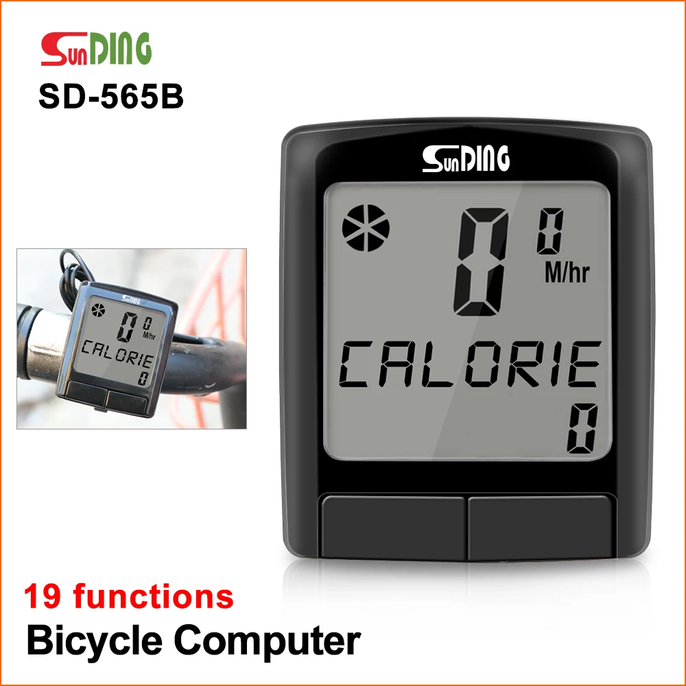 Sunding Multifunctional Waterproof Bicycles Code Table Cycling Equipment Timer Bicycle Stopwatch Computer Odometers  SD-565B