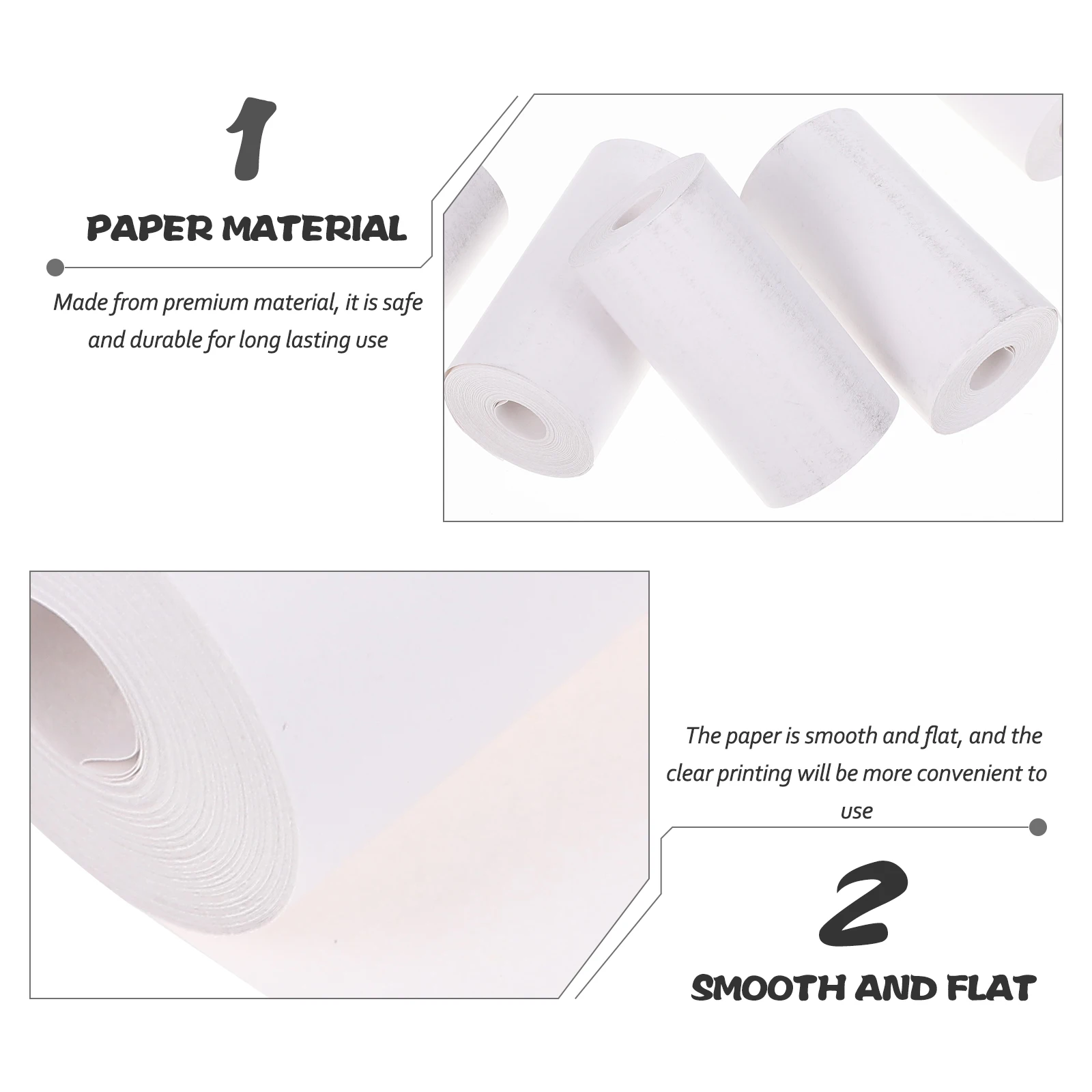 

10pcs 10 Rolls Thermal Paper Receipt High Grade Heat Sensitive Printing Lint Free Prevent Jams Clear Images Home Office