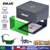 DAJA DJ6 Laser Engraver Mini Portable Bluetooth DIY Cut Engraving Machine Engrave Mark Wood Painted Metal Acrylic Glass Leather