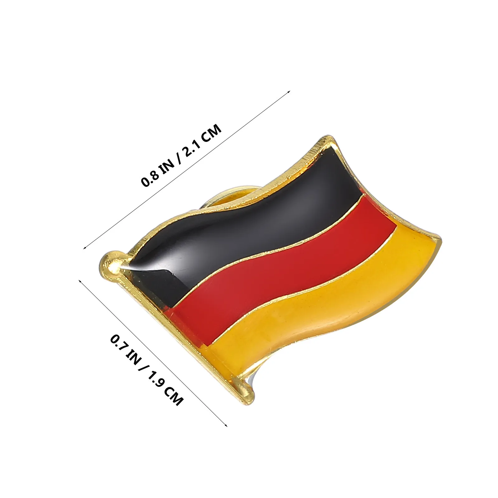 10Pcs German Flag Pin Badge Iron Brooch Collar Brooch Patriotic Pins for Clothing Bags Hats Pin Badges Badge Pins Funny