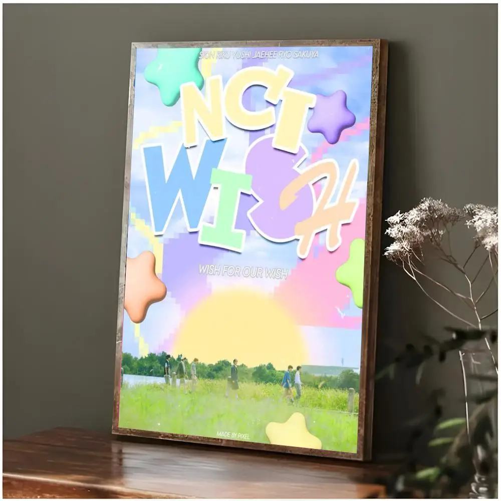 WISH Kpop Group N-Nct Wish Poster Modern Wall Art Bedroom Living Room Print Unframed