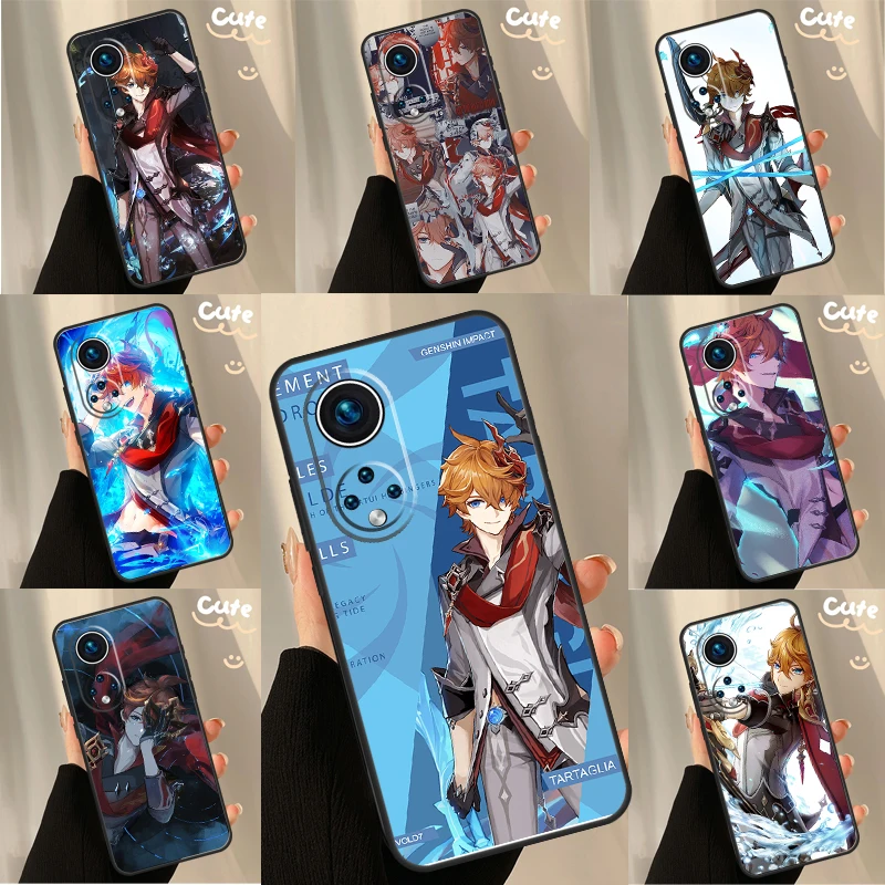 Genshin Impact Tartaglia Case For Huawei P30 P20 P60 P40 Lite Nova 9 5T P Smart Honor Magic 5 Pro 50 70 X8 X9a Cover