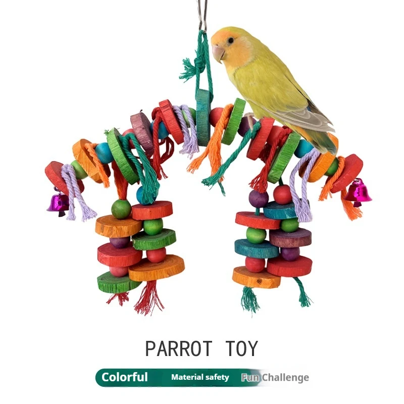 

3Pcs Funny Parrot Bird Toys and Suitable For All Bird Cotton Rope Parrot Toy Bite Resistant Bird Supplies