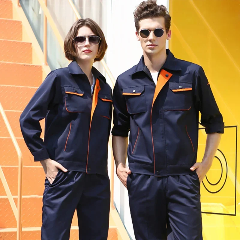 

Spring Welding Suit Work Clothing Men Women Durable Uniform Auto Repair Workshop Construction Suit Mechanical Labor Coverall