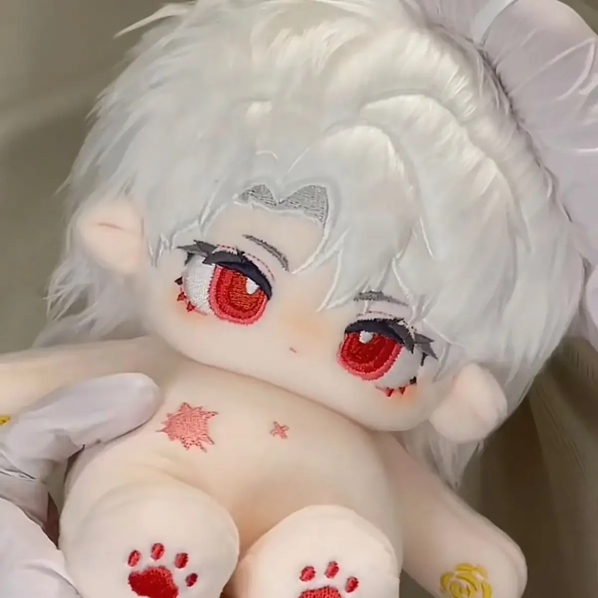 20CM Anime Game Moon shadow Villa Ayer Stuffed Cotton Cute Body Change Clothes Doll Dress Up Toys Plushie Birthday Gift