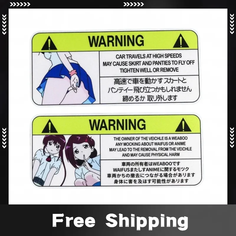 

JDM Funny Car Sticker 15cm for Panties Warning Peek Slap Decal Anime Vinyl Window Wall DIY Stickers Scratch-Proof Decor