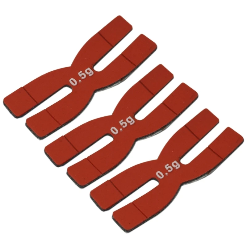 Silicone Tennis Racquet Tapes, Badminton Racket Weight, Head Strips, Easy Installation and Removal, 0.5G, 3Pcs