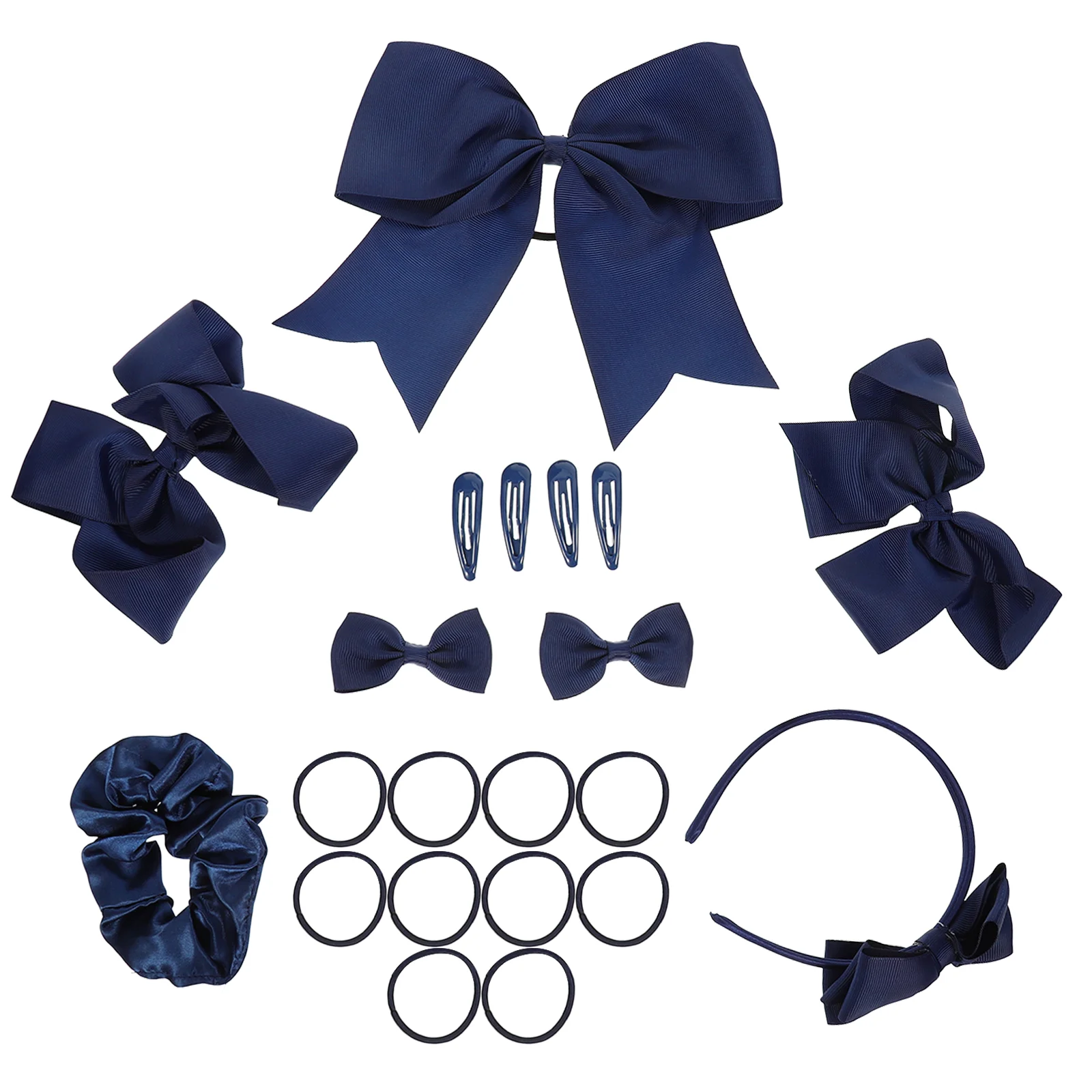 

Bow Hairpin Kids Headband Cartoon Clamps Baby Ties Accessories Ribbon Barrettes for Girls Navy Clips