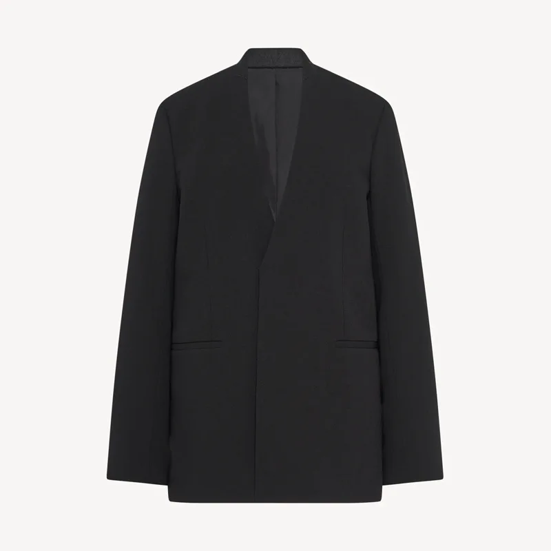 Blazer imbibé de style minimaliste sans boutons irrégulier pour femme, combinaison de veste, R0 *, nouveau design, printemps et automne 2024