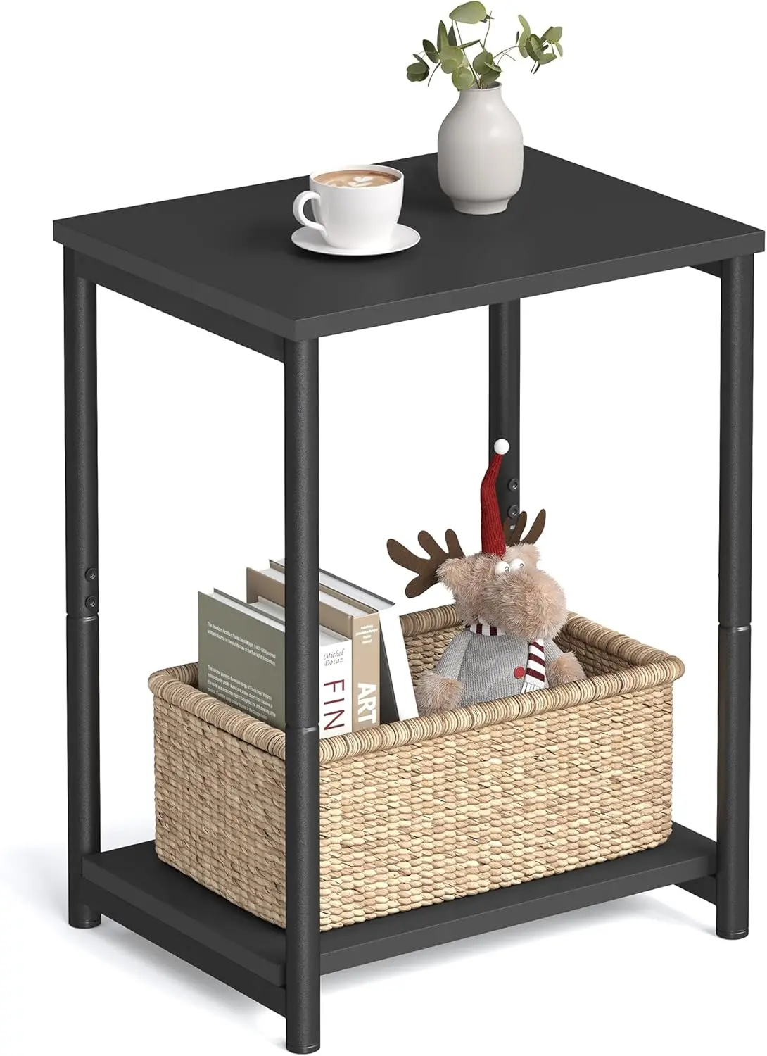 

Side Table, Small End Table, Nightstand for Living Room, Bedroom, Office, Bathroom, Black ULET271B16