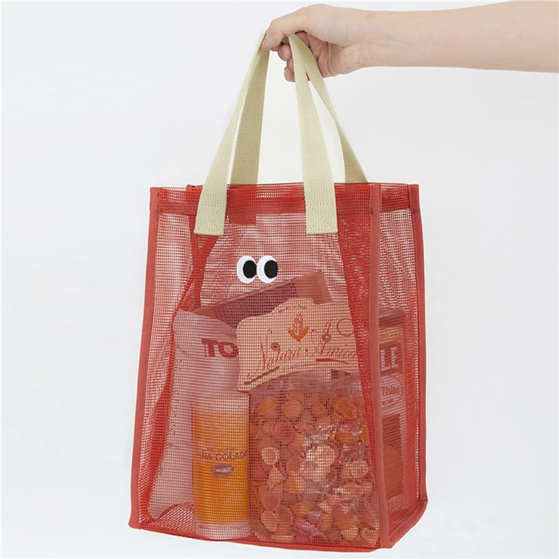 Children Sand Away Protable Mesh Bag Kids Toys Storage Bags Swimming Large Beach Bag for Towels Women Cosmetic Makeup Bag сумка