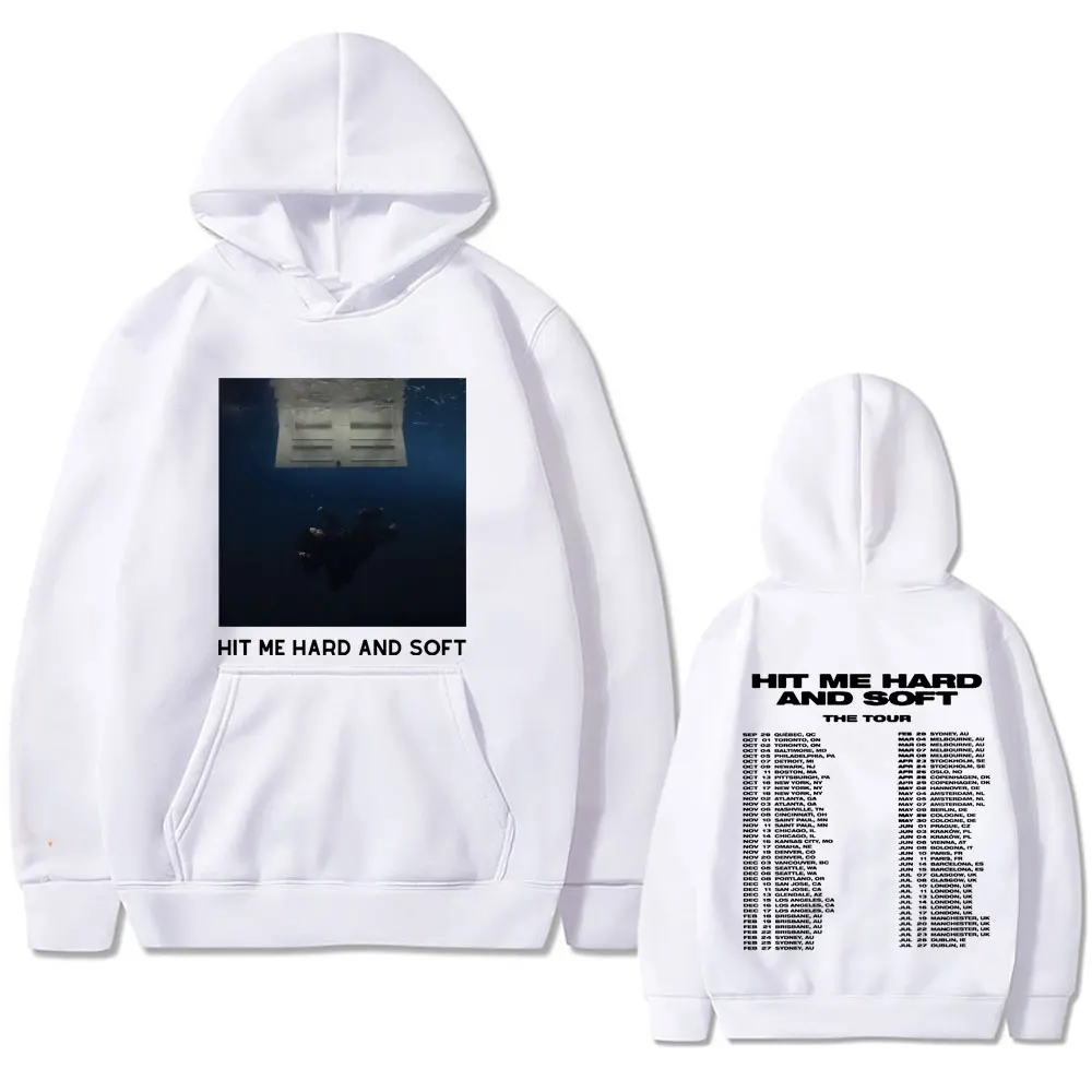 Hit Me Hard and Soft The Tour 2024 Music Album Double Sided Print Hoodie Men Women Fashion Oversized Pullover Male Streetwear