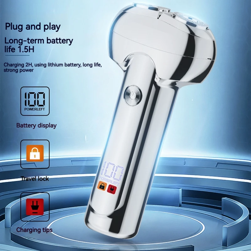 MOTAWISH rasoio elettrico da uomo Mini rasoio a testa magnetica Type-C rasoio per barba corpo elettrolitico ricaricabile
