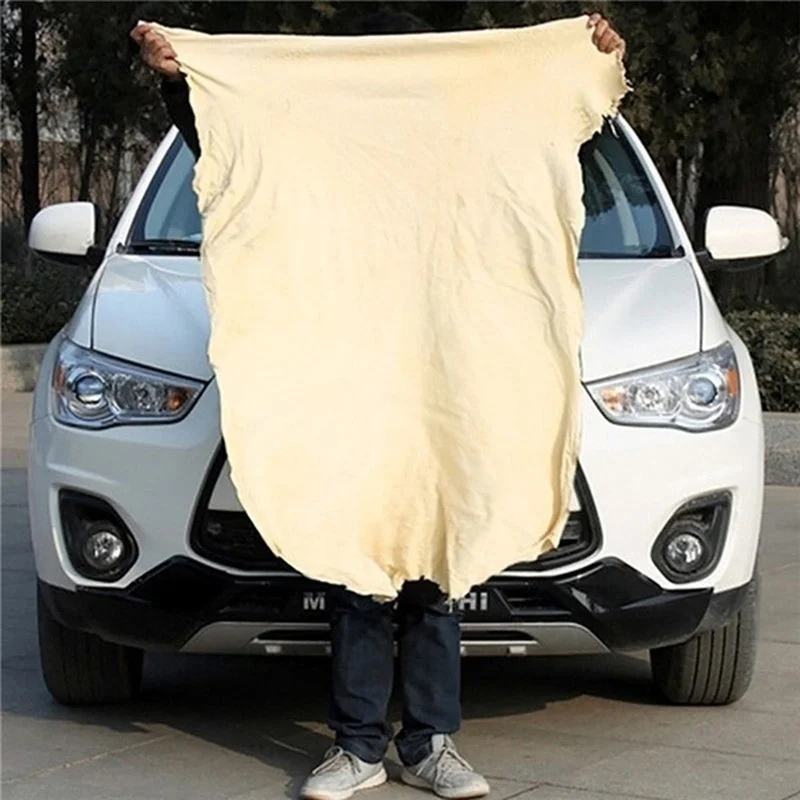 25X40CM Suede Cloth Car Washing Towels Absorbent Auto Home Window Glass Quick Drying Cleaning Cloth Natural Chamois Leather