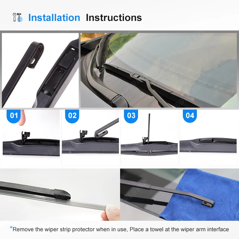 Wiper Hybrid Front Wiper Blades For Nissan Kicks 2017 - 2019 Windshield Windscreen Front Window 26