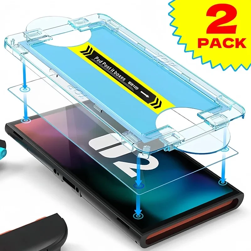

For Nintendo Switch 2 Easy Installation Screen Protector Glass Installation Protective Film for Switch2 Game Console Accessories