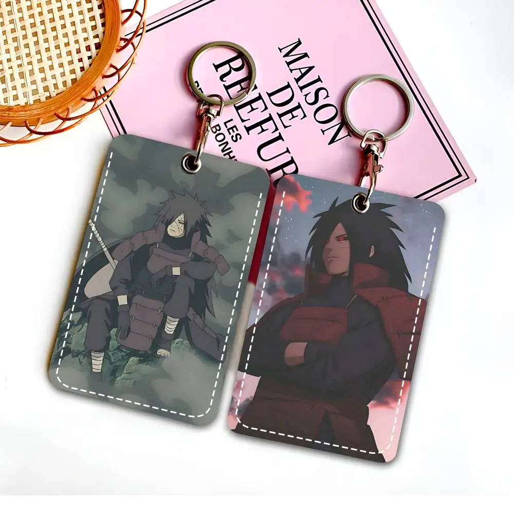 Anime-Charakter Cooler Uchiha Madara Zugangskartenhalter Schlüsselanhänger Schlüsselring Türzugangsetiketten Ausweiskartenhalter Schlüsselanhänger